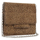 Bottega Veneta Chain Shoulder Bag Harako leather Brown Silver Auth yk21003-1