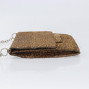 Bottega Veneta Chain Shoulder Bag Harako leather Brown Silver Auth yk21003-4