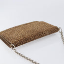 Bottega Veneta Chain Shoulder Bag Harako leather Brown Silver Auth yk21003-6