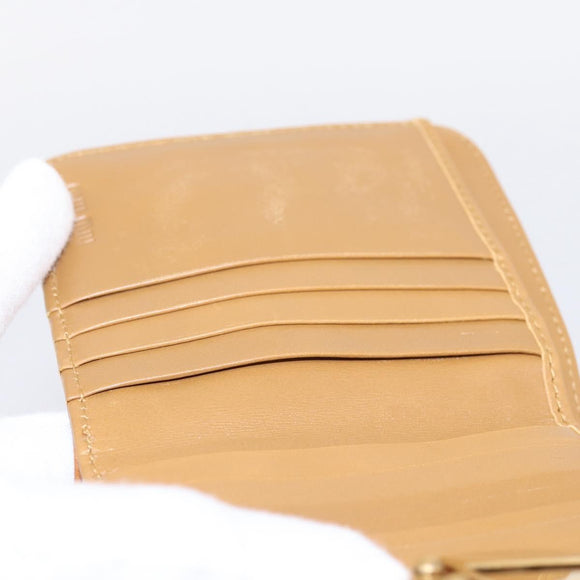 Miu Miu Wallet Leather Brown Gold Auth yk21006V