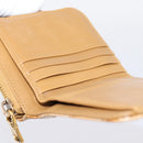 Miu Miu Wallet Leather Brown Gold Auth yk21006V-22