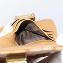 Miu Miu Wallet Leather Brown Gold Auth yk21006V-23