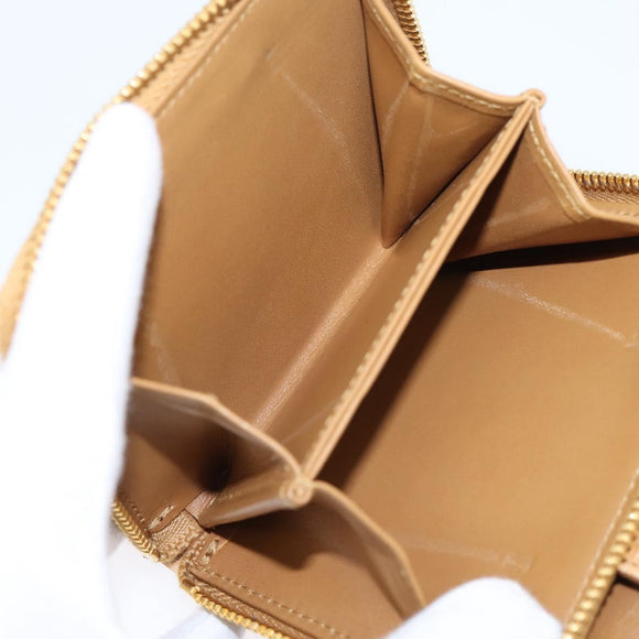 Miu Miu Wallet Leather Brown Gold Auth yk21006V