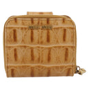 Miu Miu Wallet Leather Brown Gold Auth yk21006V-2