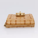 Miu Miu Wallet Leather Brown Gold Auth yk21006V-6