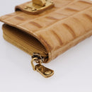 Miu Miu Wallet Leather Brown Gold Auth yk21006V-14