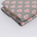 Miu Miu Long Wallet Leather Gray Gold Auth yk21007V-11