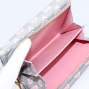 Miu Miu Long Wallet Leather Gray Gold Auth yk21007V-22