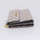 Miu Miu Long Wallet Leather Gray Gold Auth yk21007V-4