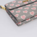 Miu Miu Long Wallet Leather Gray Gold Auth yk21007V-9