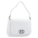 GUCCI Shoulder Bag Leather White Silver 001 3823 Auth yk21008V-1