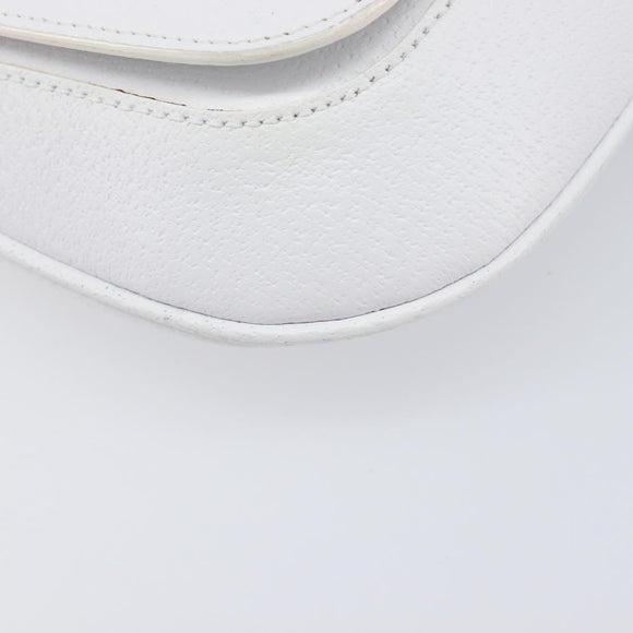 GUCCI Shoulder Bag Leather White Silver 001 3823 Auth yk21008V