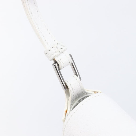 GUCCI Shoulder Bag Leather White Silver 001 3823 Auth yk21008V