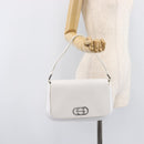 GUCCI Shoulder Bag Leather White Silver 001 3823 Auth yk21008V-29