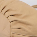 Miu Miu Hand Bag Leather Beige Gold Auth yk21010V-9