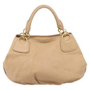Miu Miu Hand Bag Leather Beige Gold Auth yk21010V-2