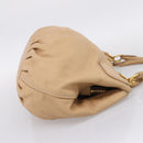 Miu Miu Hand Bag Leather Beige Gold Auth yk21010V-4
