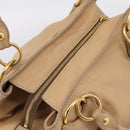 Miu Miu Hand Bag Leather Beige Gold Auth yk21010V-6