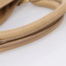 Miu Miu Hand Bag Leather Beige Gold Auth yk21010V-8