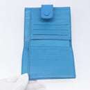 CHANEL COCO Mark Wallet Caviar Skin Blue Gold CC Auth yk21011M-8