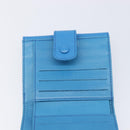 CHANEL COCO Mark Wallet Caviar Skin Blue Gold CC Auth yk21011M-21