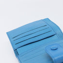 CHANEL COCO Mark Wallet Caviar Skin Blue Gold CC Auth yk21011M-25
