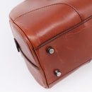 PRADA Hand Bag Leather Brown Silver Auth yk21012V-13