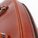 PRADA Hand Bag Leather Brown Silver Auth yk21012V-19