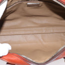 PRADA Hand Bag Leather Brown Silver Auth yk21012V-21