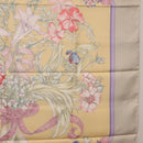 HERMES Carre 90 Scarf ""LES TAMBOURS"" Silk Yellow Auth yk21013M-20