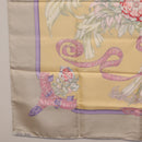HERMES Carre 90 Scarf ""LES TAMBOURS"" Silk Yellow Auth yk21013M-21