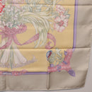 HERMES Carre 90 Scarf ""LES TAMBOURS"" Silk Yellow Auth yk21013M-23