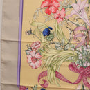 HERMES Carre 90 Scarf ""LES TAMBOURS"" Silk Yellow Auth yk21013M-5