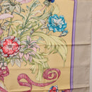 HERMES Carre 90 Scarf ""LES TAMBOURS"" Silk Yellow Auth yk21013M-7