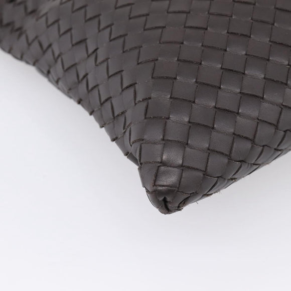 Bottega Veneta INTRECCIATO Shoulder Bag Leather Brown Auth yk21015V