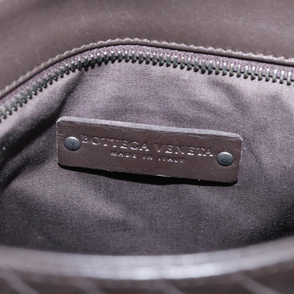 Bottega Veneta INTRECCIATO Shoulder Bag Leather Brown Auth yk21015V