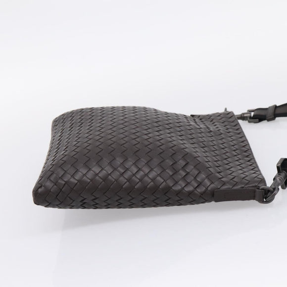 Bottega Veneta INTRECCIATO Shoulder Bag Leather Brown Auth yk21015V