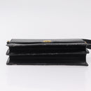 Christian Dior Shoulder Bag Leather Black Gold Auth yk21017A-6