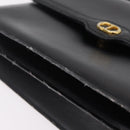 Christian Dior Shoulder Bag Leather Black Gold Auth yk21017A-10