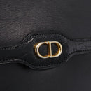 Christian Dior Shoulder Bag Leather Black Gold Auth yk21017A-18