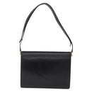 Christian Dior Shoulder Bag Leather Black Gold Auth yk21017A-2