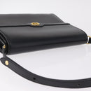 Christian Dior Shoulder Bag Leather Black Gold Auth yk21017A-7