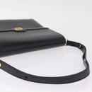 Christian Dior Shoulder Bag Leather Black Gold Auth yk21017A-8