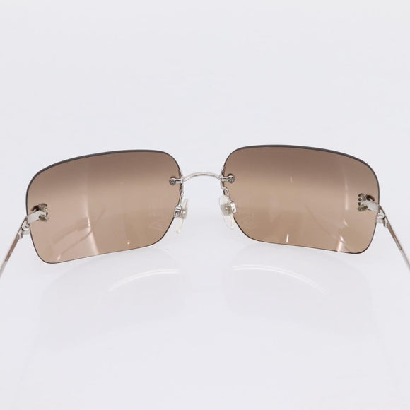 CHANEL Sunglasses metal Silver CC Auth yk21018M