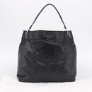 PRADA Shoulder Bag Leather Black Silver Auth yk21019V-12