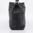 PRADA Shoulder Bag Leather Black Silver Auth yk21019V-3