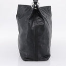 PRADA Shoulder Bag Leather Black Silver Auth yk21019V-4