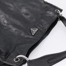 PRADA Shoulder Bag Leather Black Silver Auth yk21019V-6