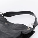 PRADA Shoulder Bag Leather Black Silver Auth yk21019V-8