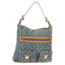 LOUIS VUITTON Monogram Denim Buggy GM Shoulder Bag Blue M95048 LV Auth yk21020V-1